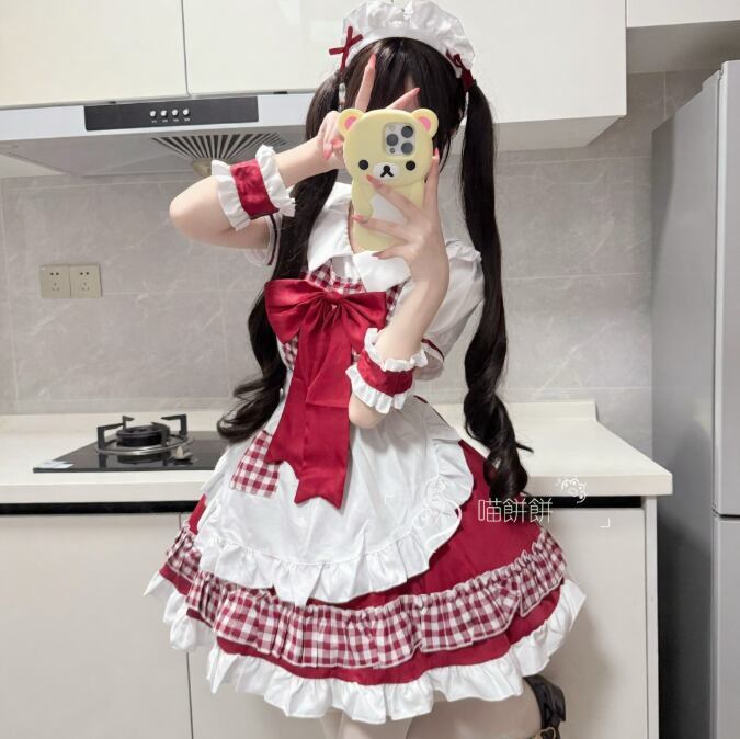 コスプレ衣装 赤チェックメイド　ギンガムチェック 楽天市場】メイド 服 ハロウィン 仮装 チェック柄 ギンガム チェック S