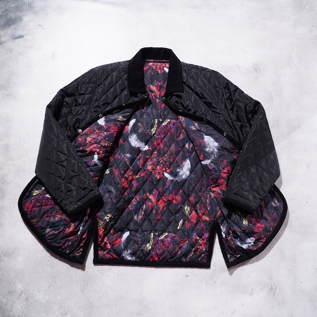 ” glamb ” Beautiful Flower pattern Reversible quilting jacket