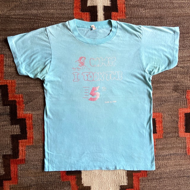 1980s  SCREEN STARS Blue Tee  M  Made in USA　H027