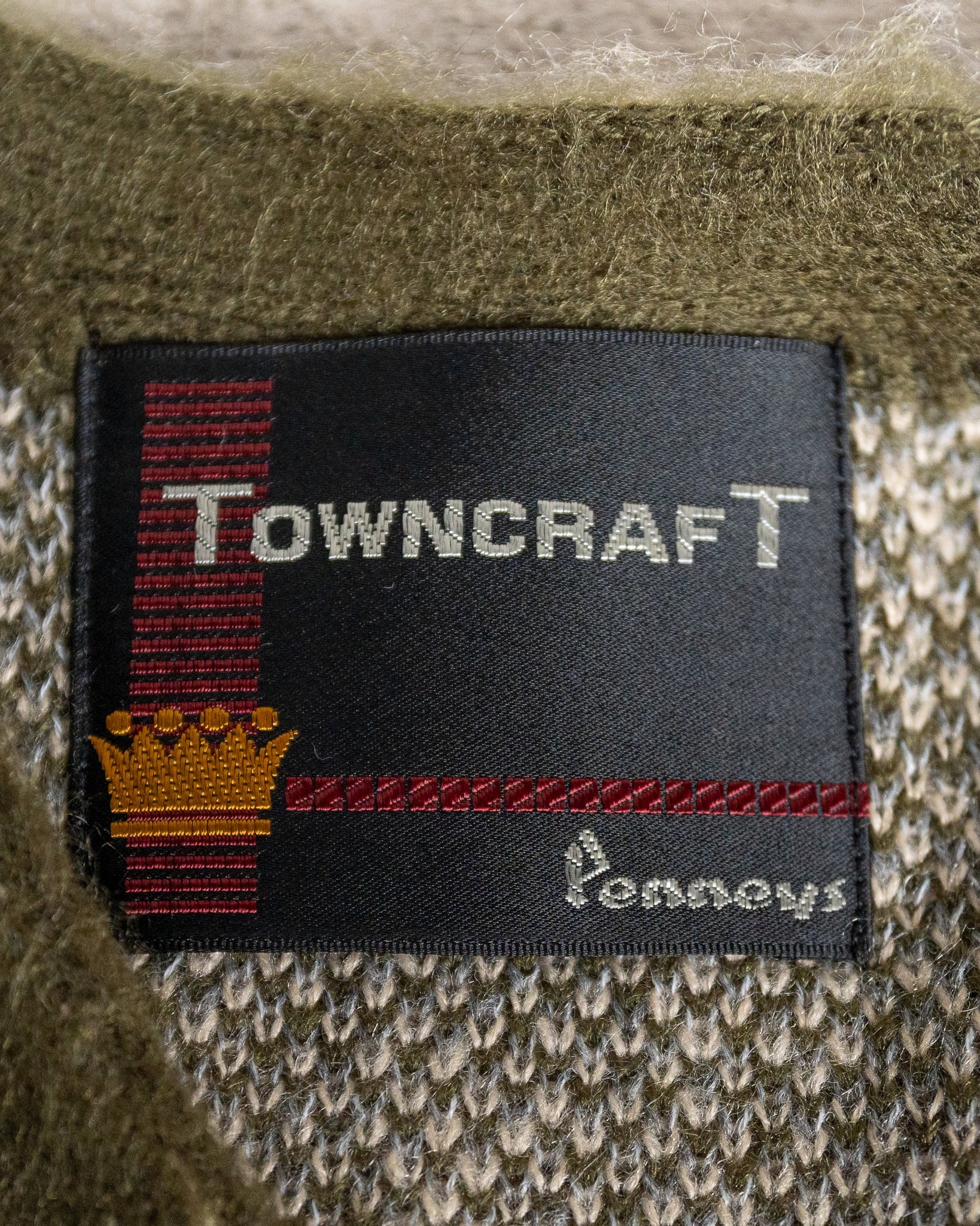 TOWN CRAFT】Vintage Pattern Shaggy Cardigan 