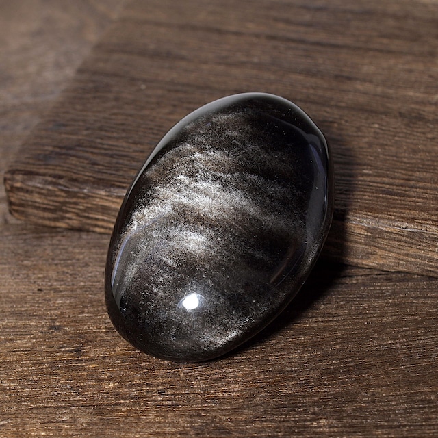 【一点物】シルバーオブシディアンの握り石No.8