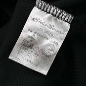 Eddie Bauer エディーバウアー スキッパー BD ボタンダウン 半袖 ポロシャツ XL/ブラック メンズ
