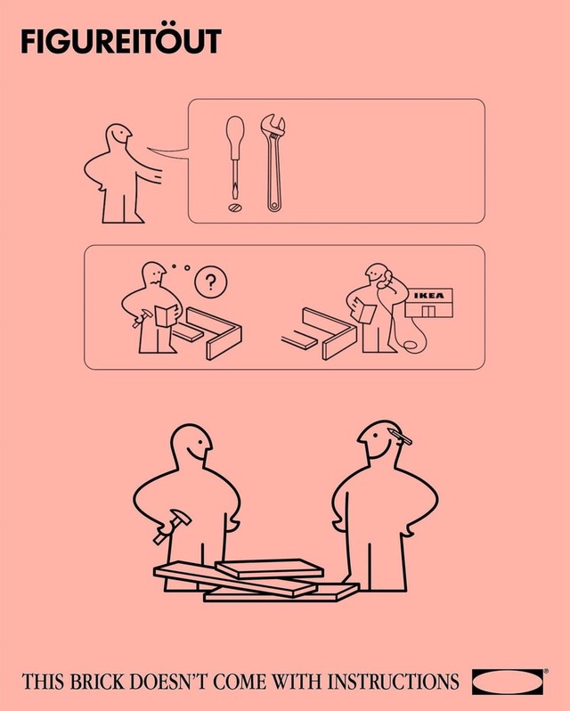 BRICKS & WOOD | INSTRUCTIONS TEE / Coral Pink