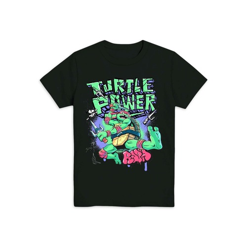 Tシャツ TMNT タートルズ タートルパワー 黒 キッズサイズ