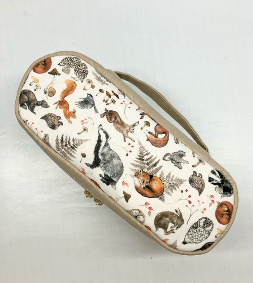 バニティポーチ  アクファクトゥム　 ワイド　ドイツ　フクロウ｜とりさん工房ーかわいいハンドメイドポーチ