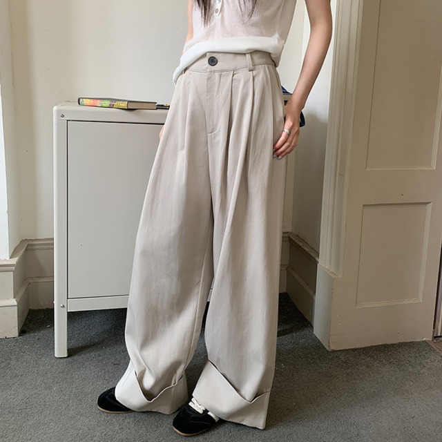 wide-leg casual pants　J00527