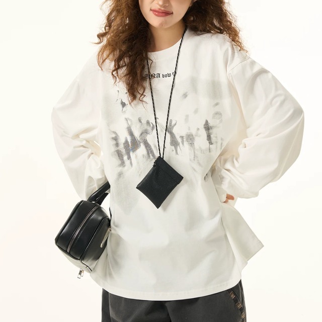 silhouette graphic long tee　シルエットグラフィックロングティー　J2165