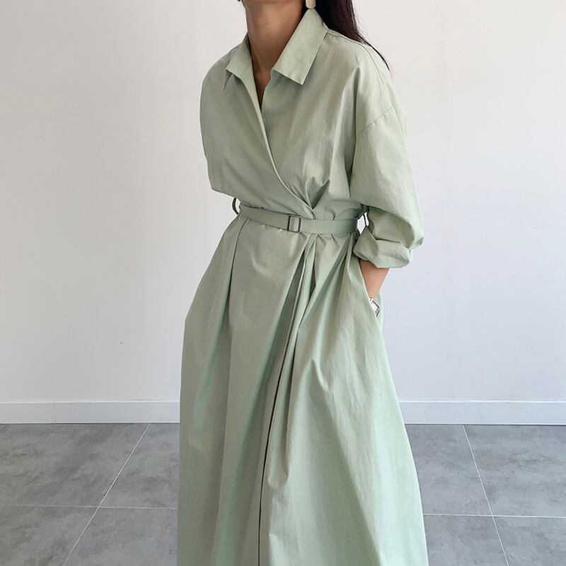 3カラー カシュクールシャツワンピース 101 Quin5