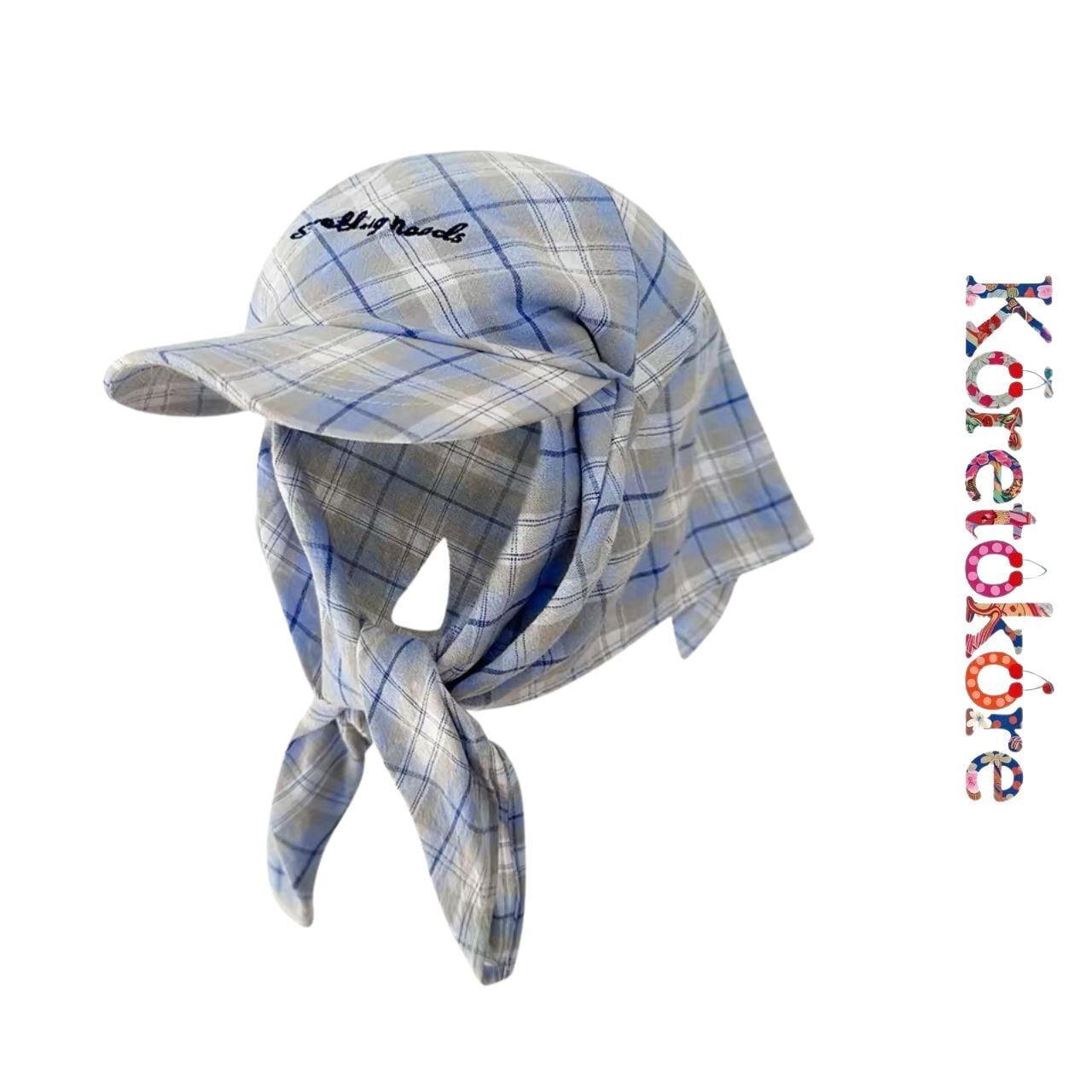 Stripe Duckbill Scarf Cap A5056