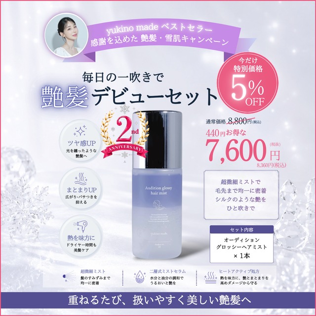 【お盆明け配送】毎日の一吹きで 艶髪デビューセット