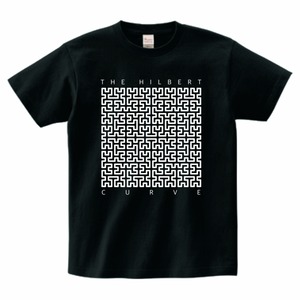 ヒルベルト曲線Tシャツ_黒/The Hilbert Curve T (Black)