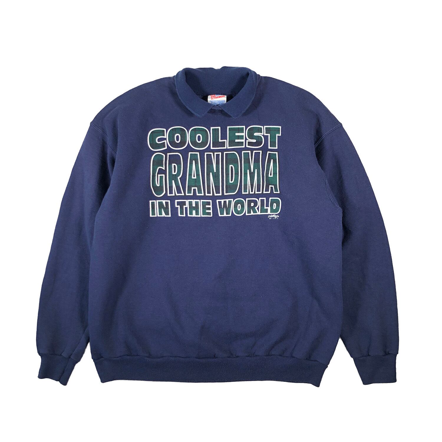 90S USA製 ヴィンテージ ロゴプリント 1994年 襟付き スウェット 