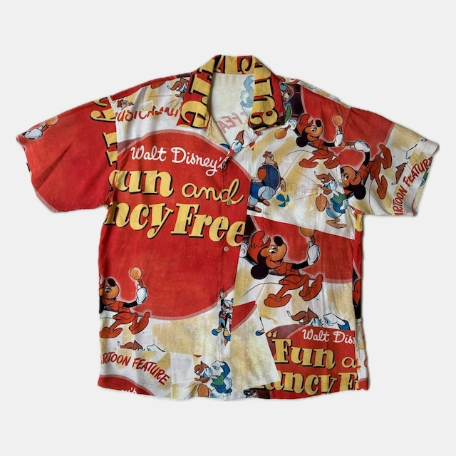 【PORTER CLASSIC】ALOHA SHIRT MICKEY MOUSE & FRIENDS_RED