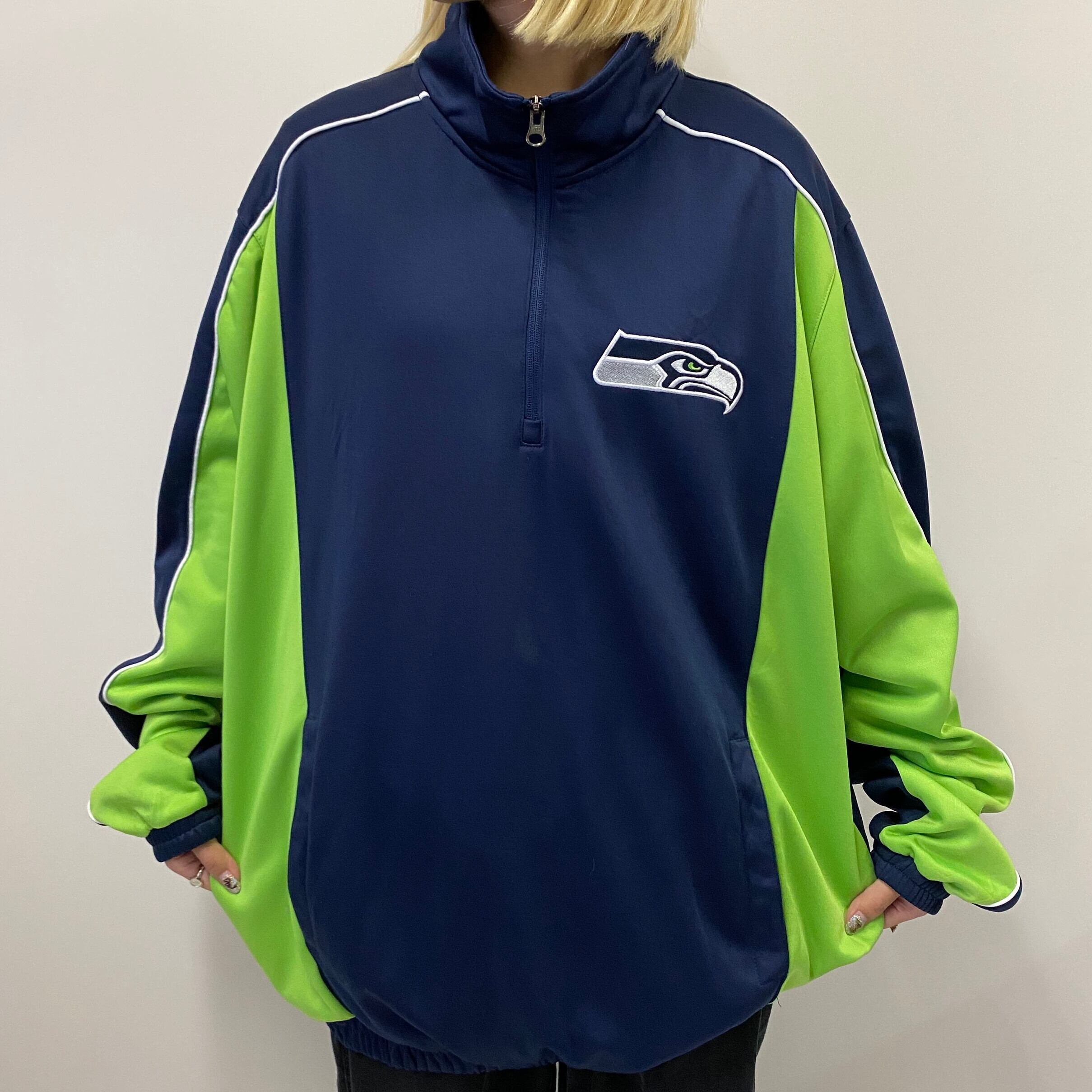 NFL トラックジャケット　ジャージ　刺繍　オーバーサイズ　seahawks