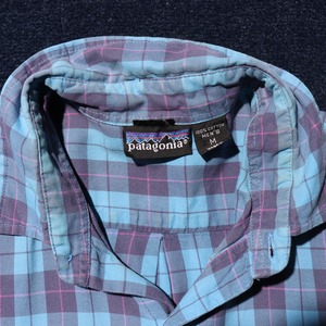M 90s初期 マカオ製 Patagonia L/S Flannel Shirt パタゴニア 長袖 チェック ネルシャツ