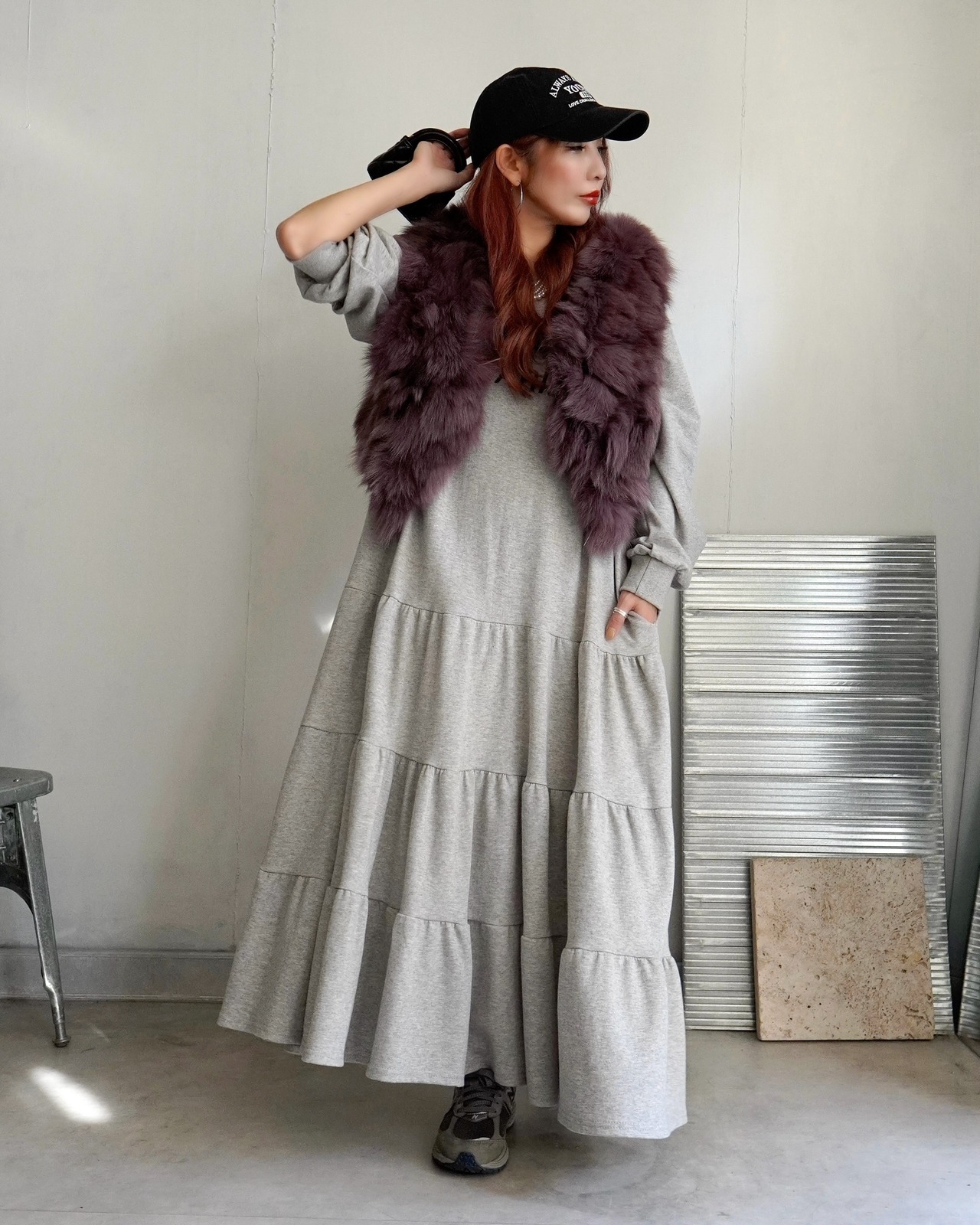 Rabbit lagoonrammix fake fur VT/purplemix