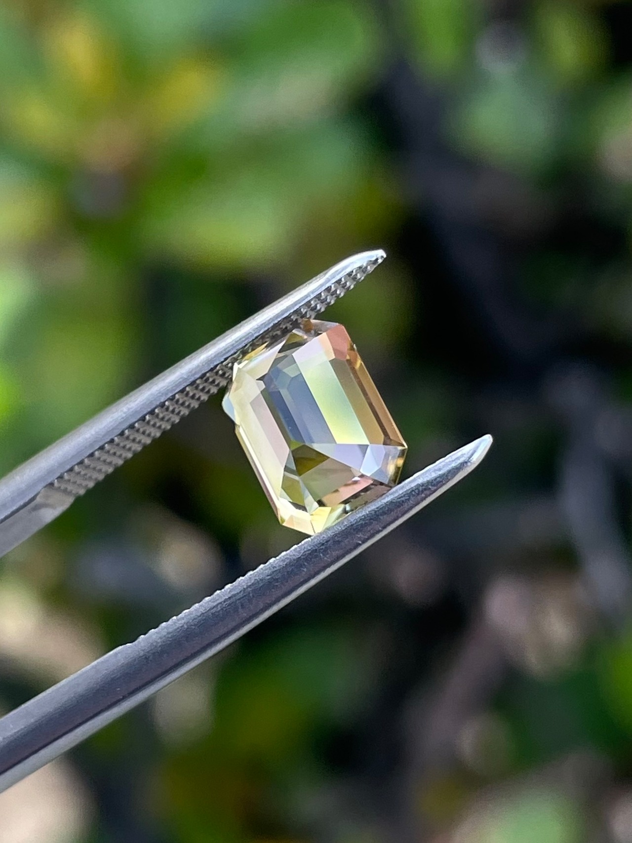 バイカラートルマリン 7.9x5.9mm, 1.53ct, ナイジェリア産