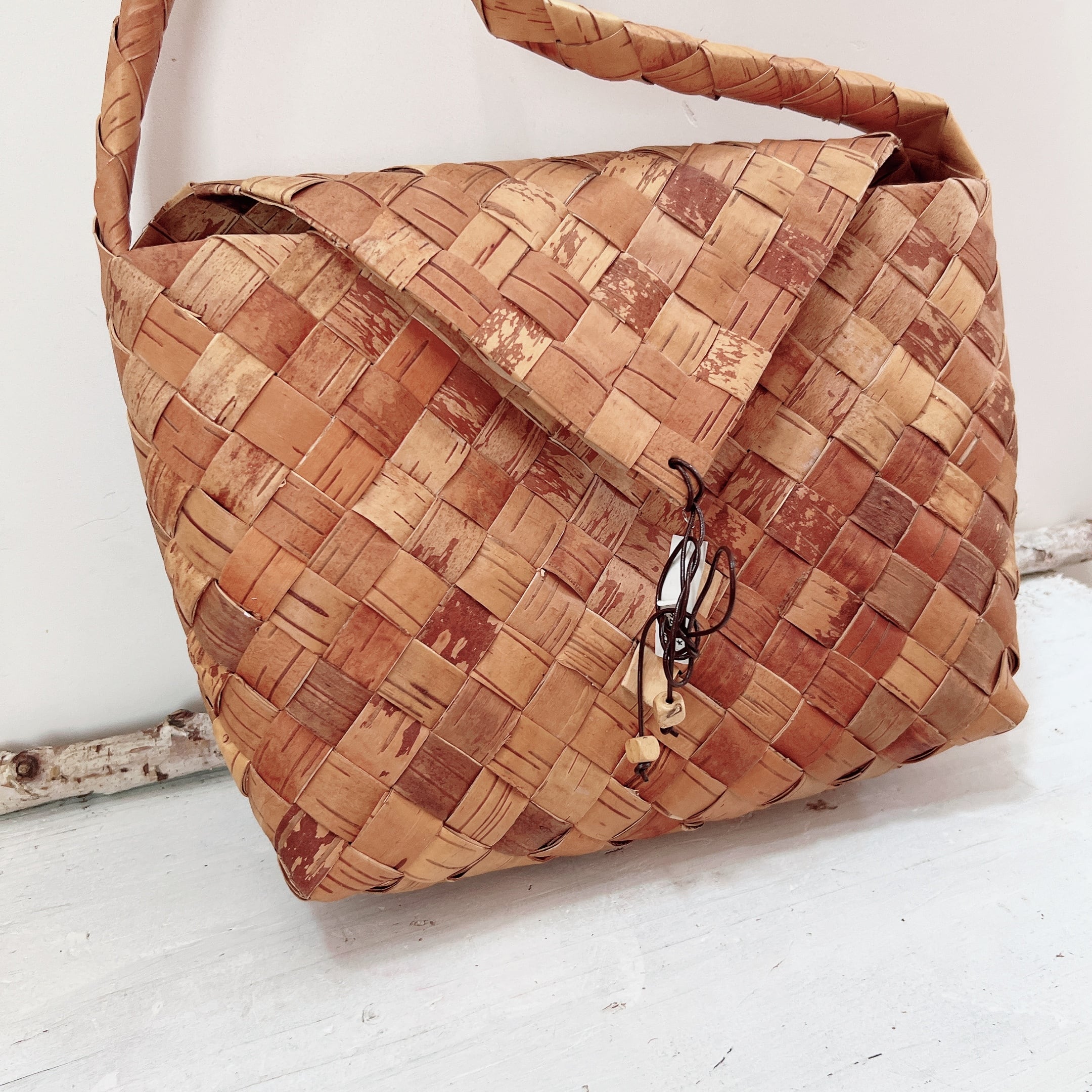 SALE 白樺樹皮のショルダーバック （大） BRB06 | yarumaruka