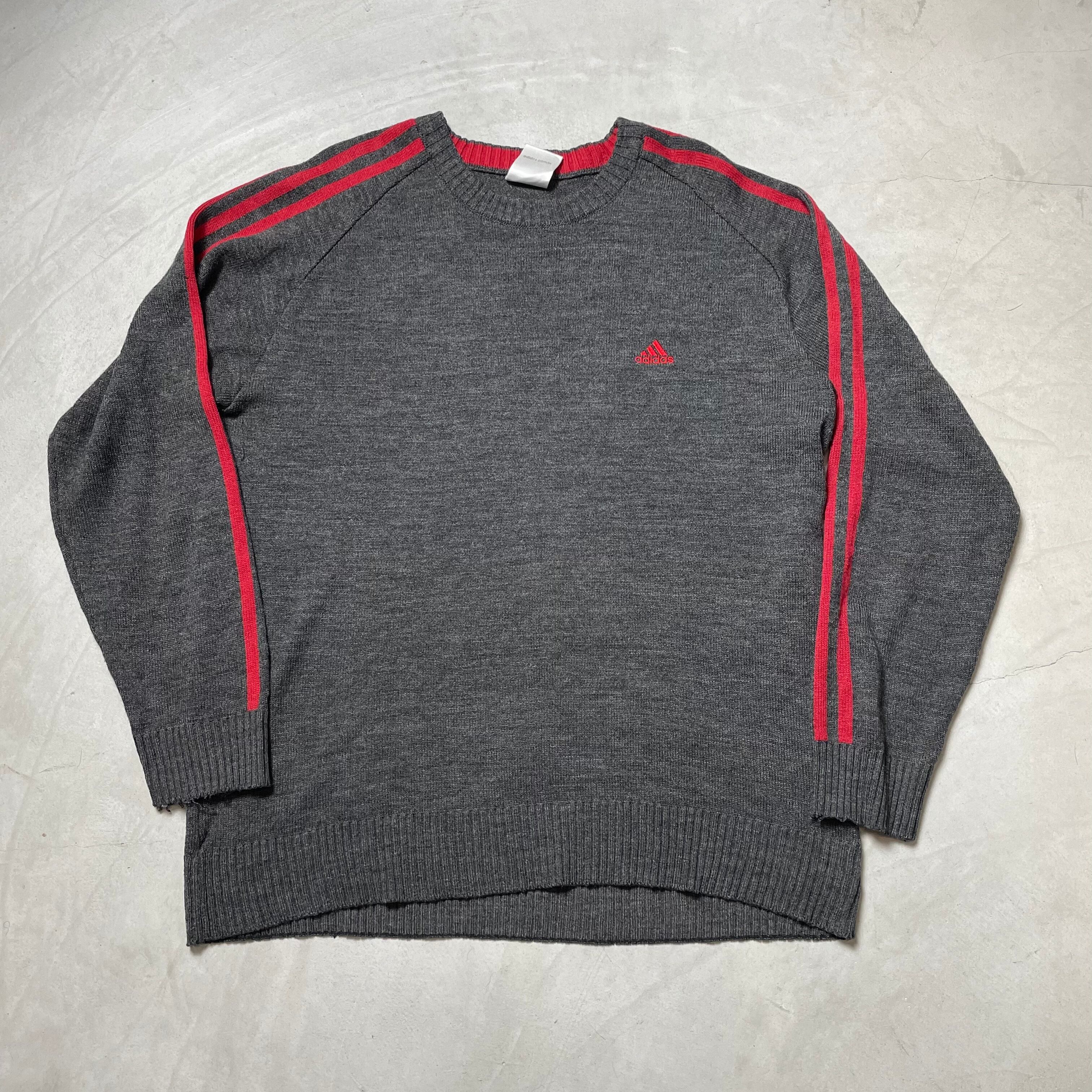 adidas アディダス ワンポイントロゴ 刺繍 スウェット トレーナー セーター メンズXL 古着 ビンテージ ヴィンテージ トレーナー グレー 【スウェット】