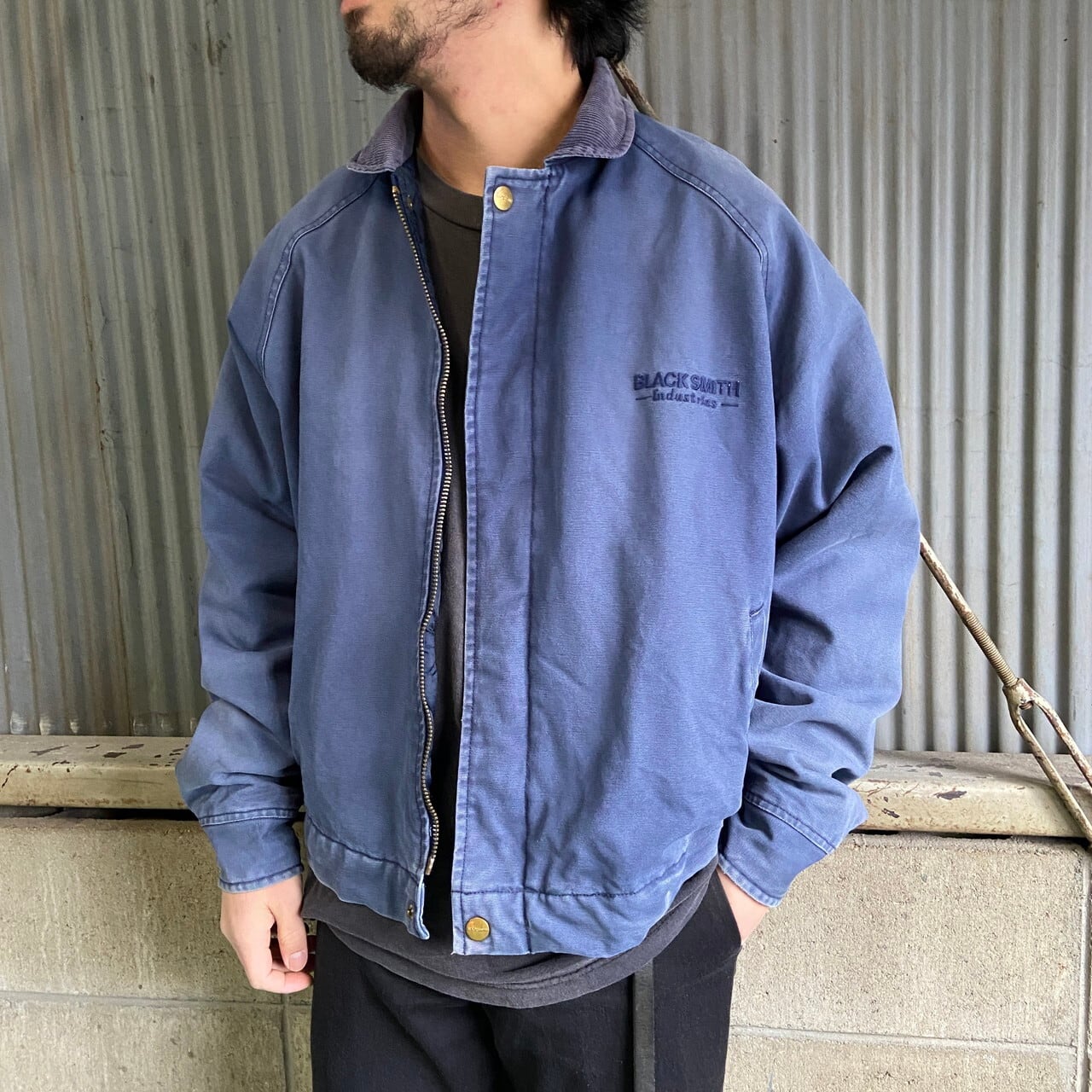 BLACK SMITH ダック地 ワークジャケット メンズL相当 古着 