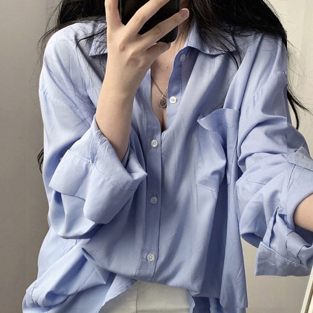 ロング シャツ 長袖 レディース 春秋 韓国 彼シャツ おしゃれ 大人 きれいめ オーバーサイズ シンプル ブラウス 羽織り ゆったり カジュアル トップス 大人可愛い 大人女子