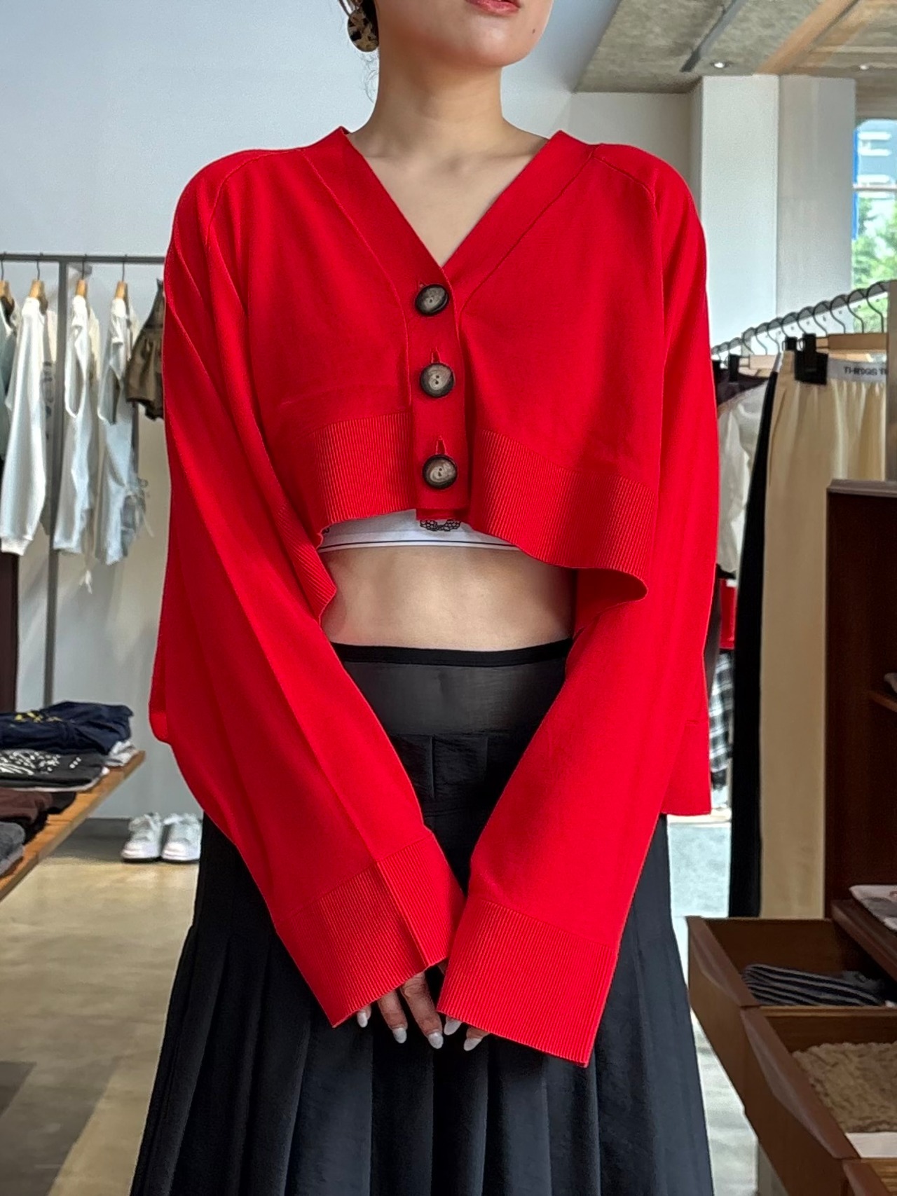 【26AW】ENFOLD エンフォルド / カーディガン / UMBRELLA CARDIGAN - 1