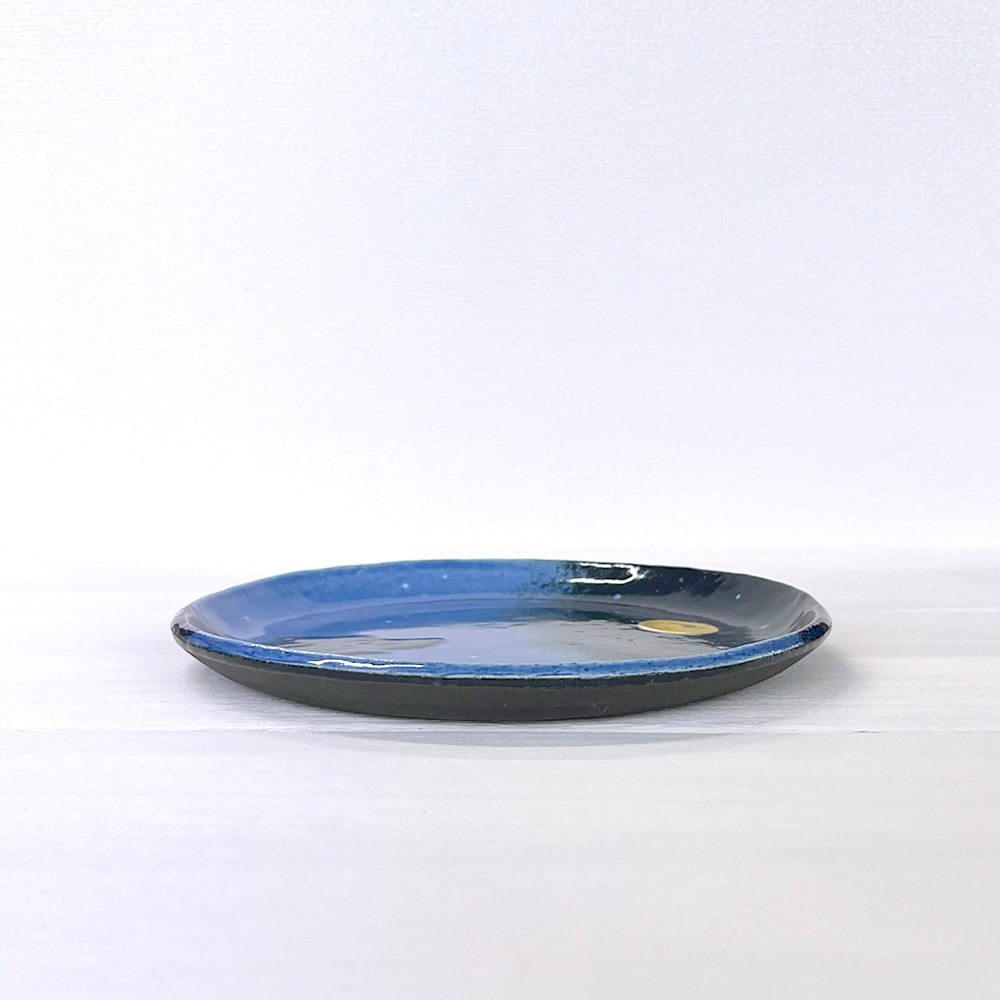 夜空型皿（中）╴満月 | どいなつこ ONLINE SHOP