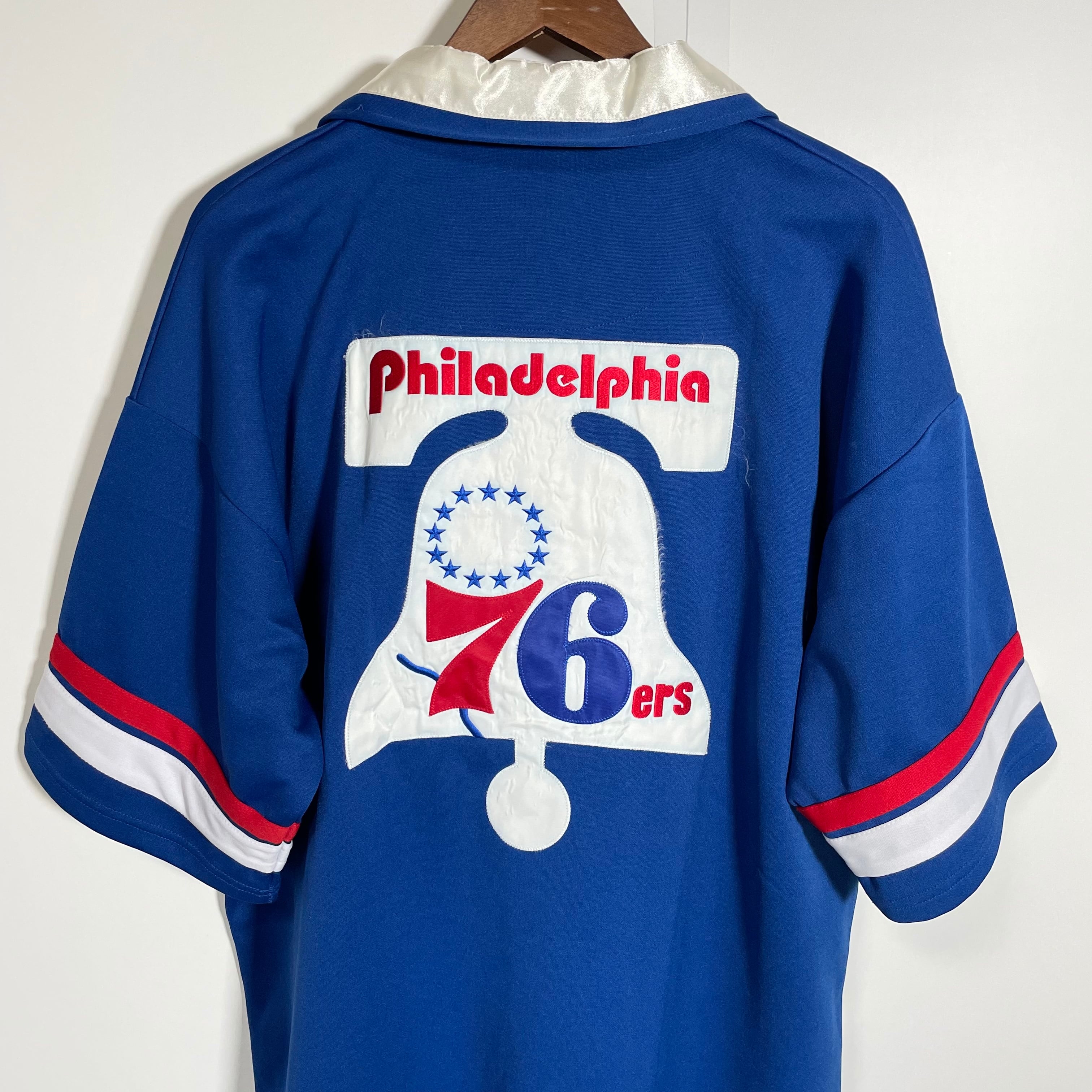 Mitchell&Ness NBA 76ers ビッグサイズ ゲームシャツ トラックジャケット 半袖コート