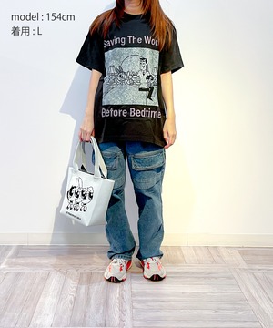 F252005-12_The Powerpuff Girls×Flapper Tシャツ_フィルムアート風（ブラック）