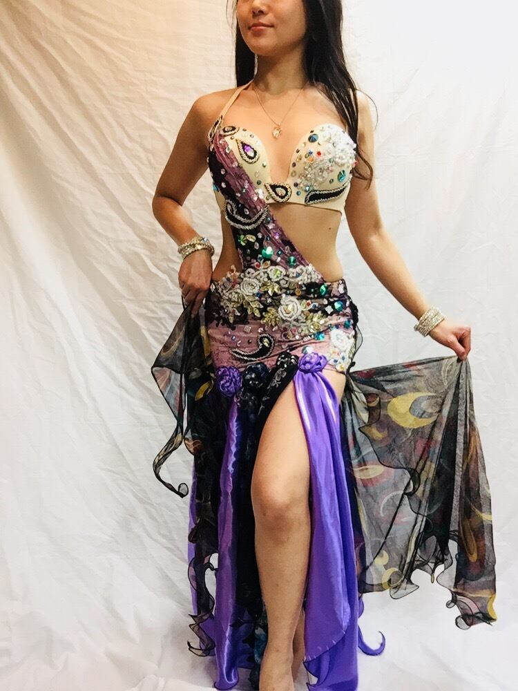 エジプト製ベリーダンス 衣装 パープル | shamirajapan