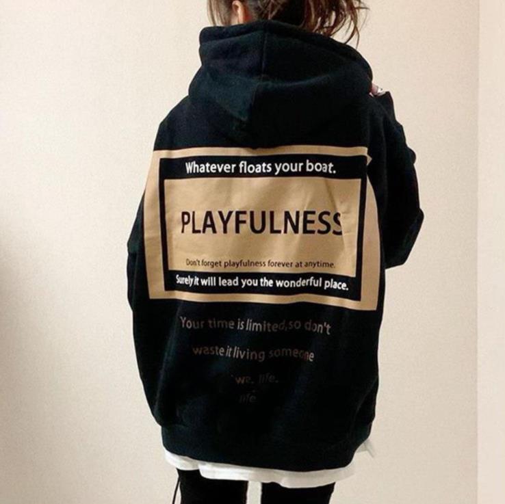 秋新作 パーカー　レディース トップス スウェット プリント フード付き