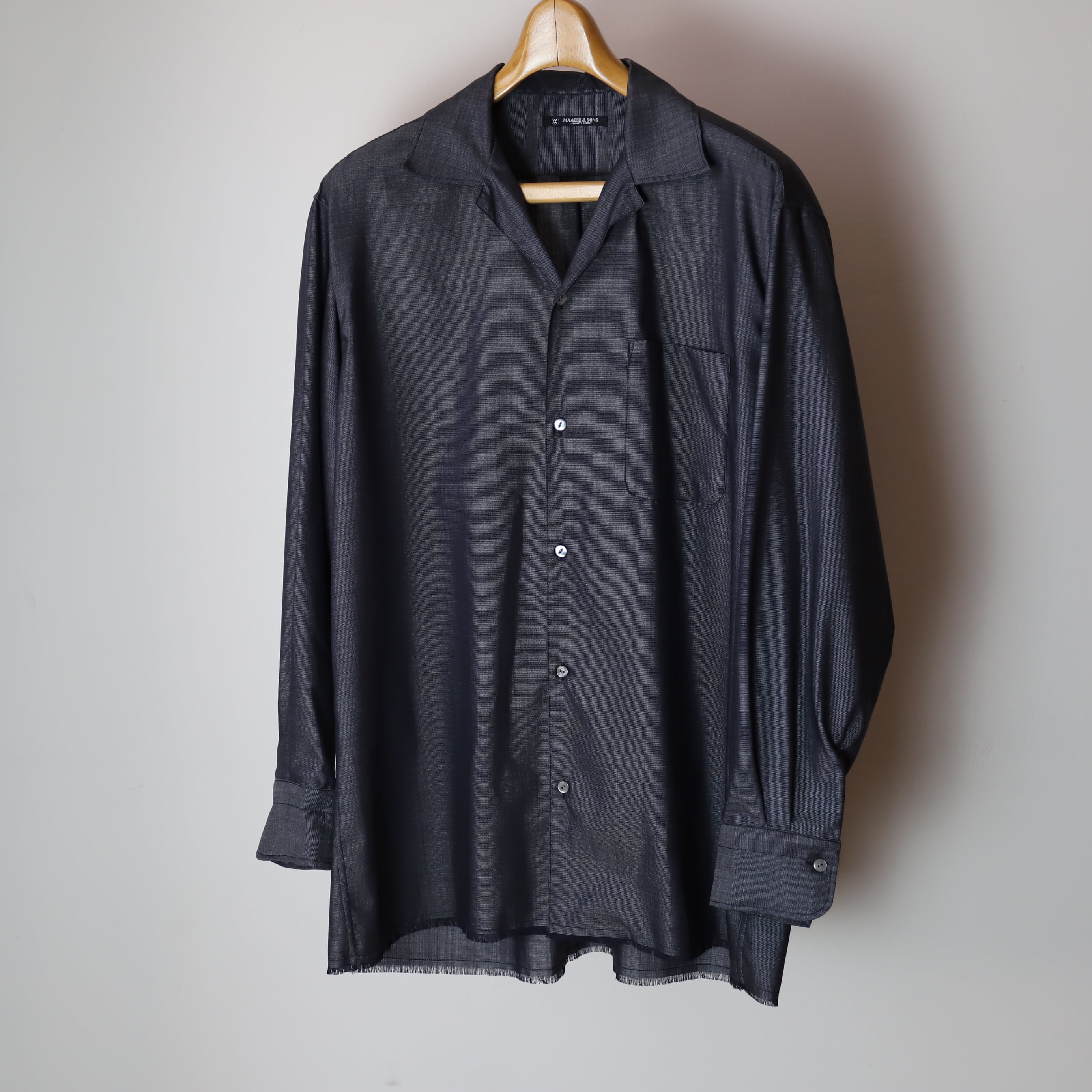 サイズ1リストック MAATEE&SONS / OPEN COLLAR フリンジ HWOOL SILK