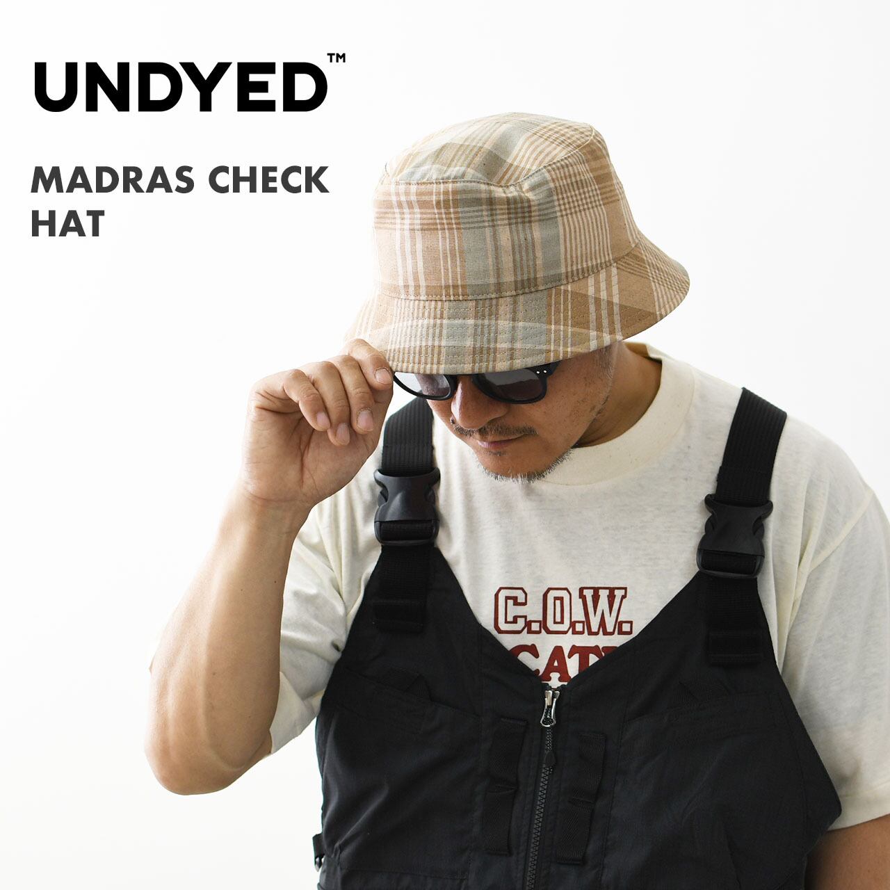 UNDYED[アンダイド] MADRAS CHECK HAT [UNS25SHT017] マドラスチェック