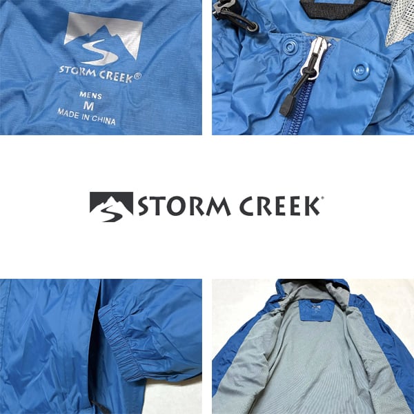 1点物◇STORM CREEKナイロンジャケット青マウンテンパーカー古着メンズ