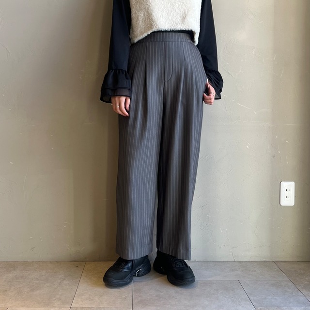 【 CYNICAL 】ツイル×裏起毛ボンディングタックパンツ