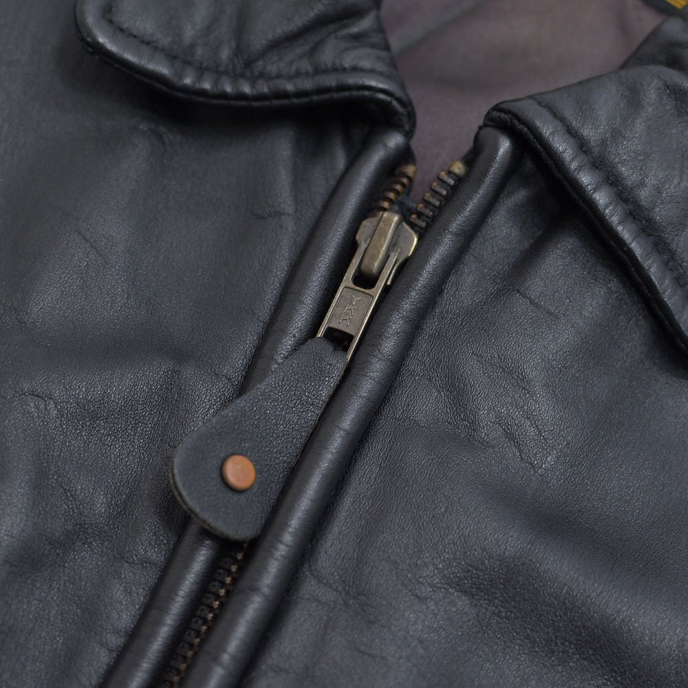 80s～ Steinerシュタイナー ブラックレザー ボンバージャケット