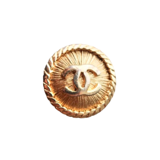 【VINTAGE CHANEL BUTTON】アンティークココマーク ゴールドボタン 15mm C-26022