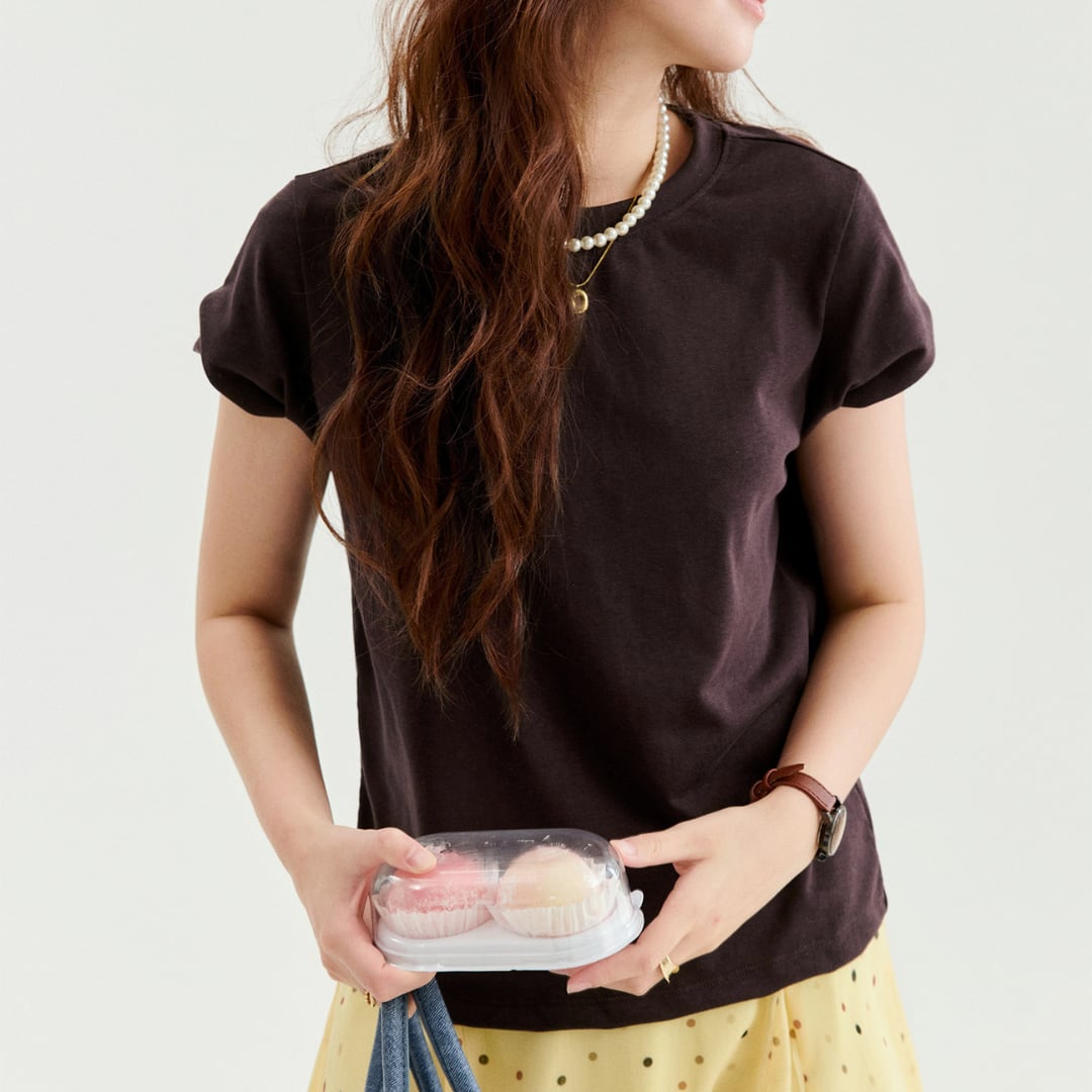 crew neck short sleeve top