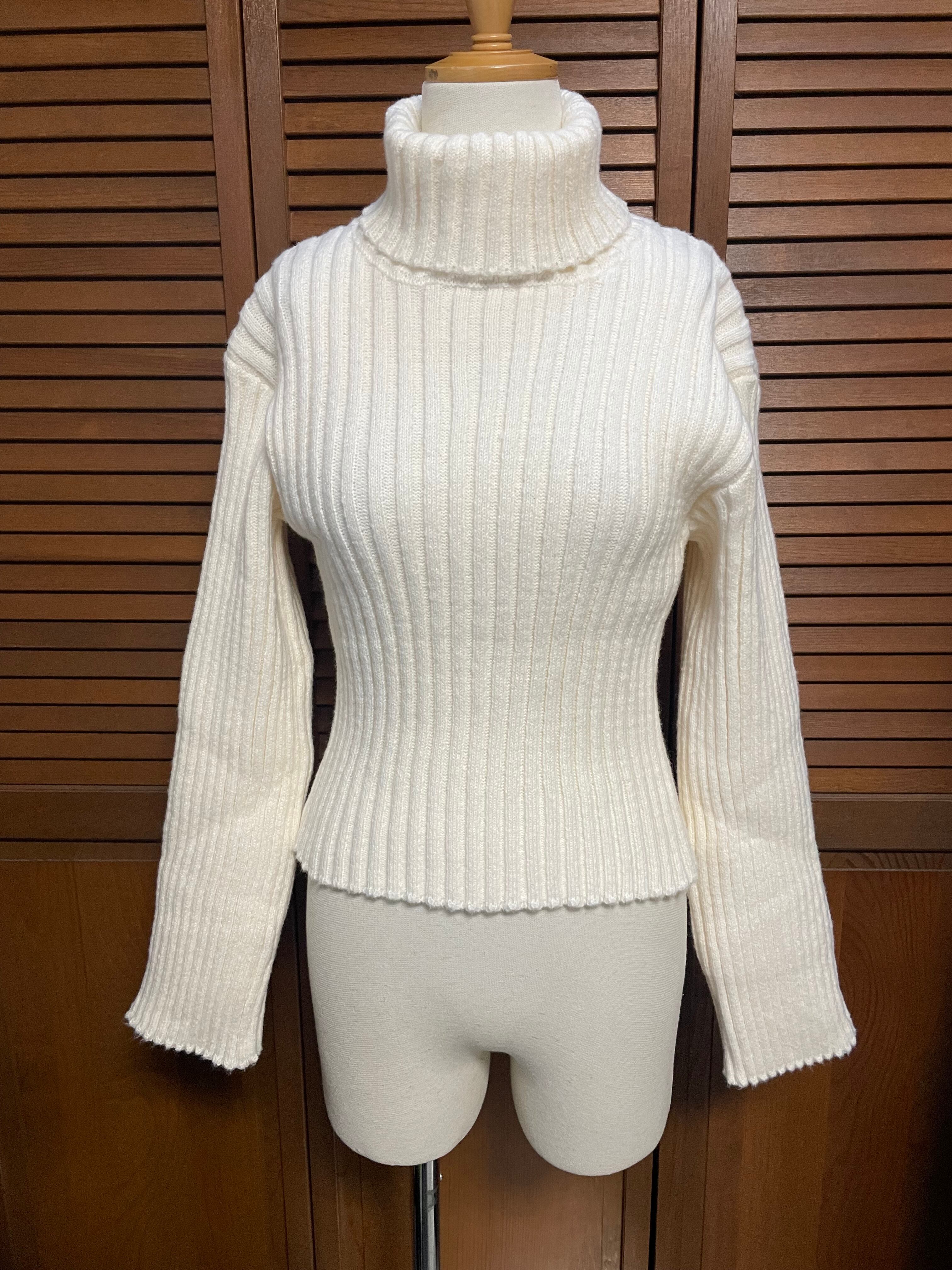 美品✨Knuth Marf ハイネックリブニット 立体 3Dニット アイボリー Knuth Marf ハイネックリブニット 立体 3Dニット アイボリー - メルカリ