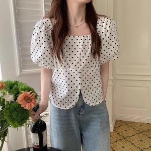 slit puff sleeve shirt《5color》