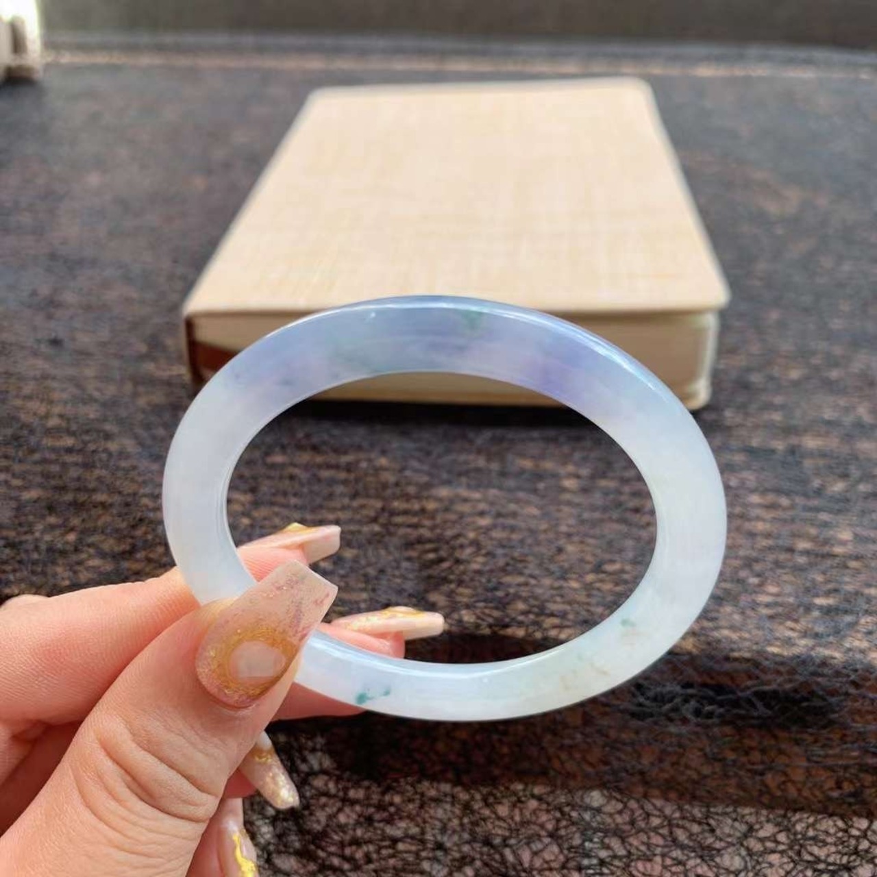 本翡翠バングル濃いラベンダーアイス系完美品 【公式通販】