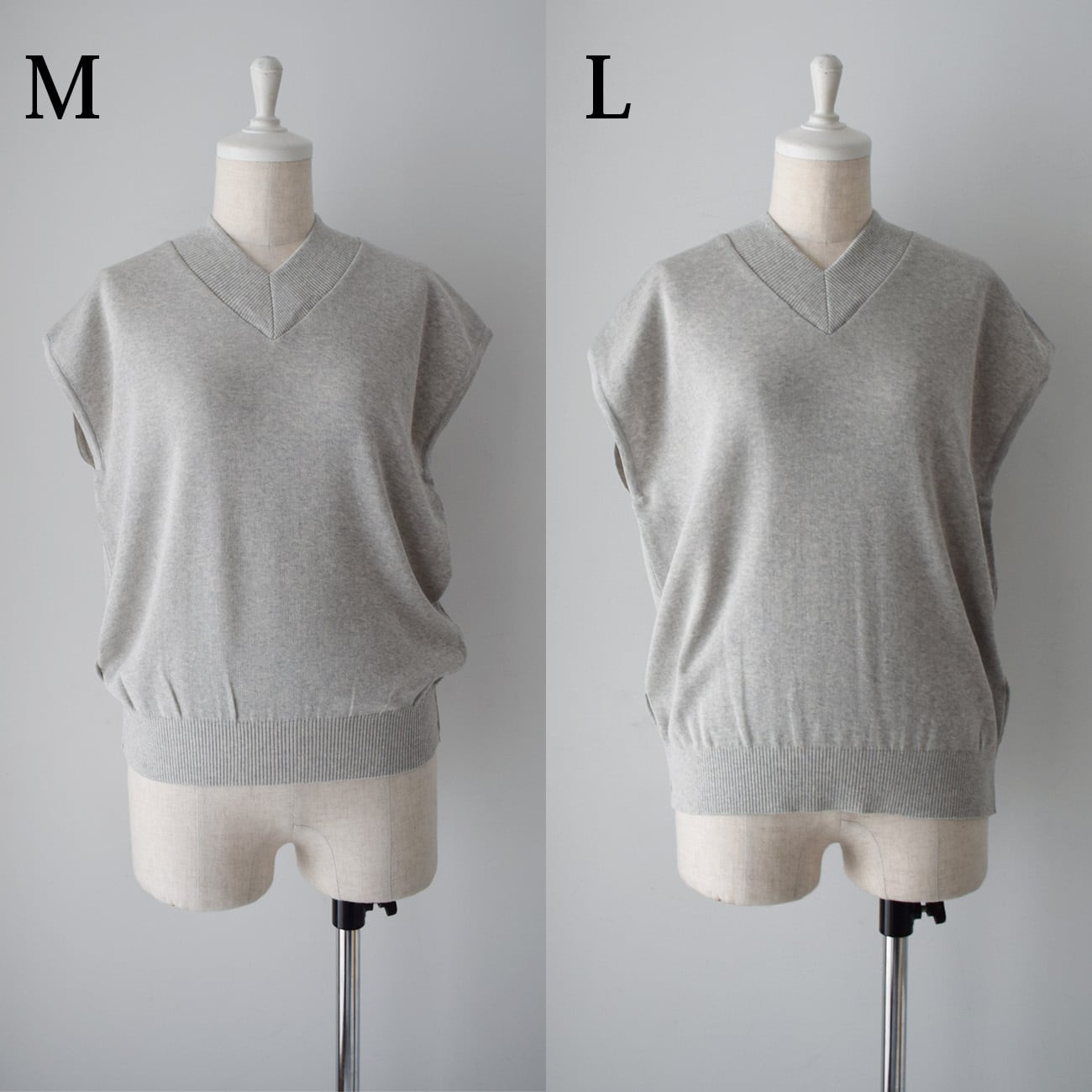 フレンチスリーブVネックニット：黒［NT43FSBK］ | skep-online shop