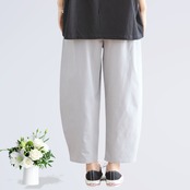 タック入りバルーンシルエットパンツ(M~L) グレー