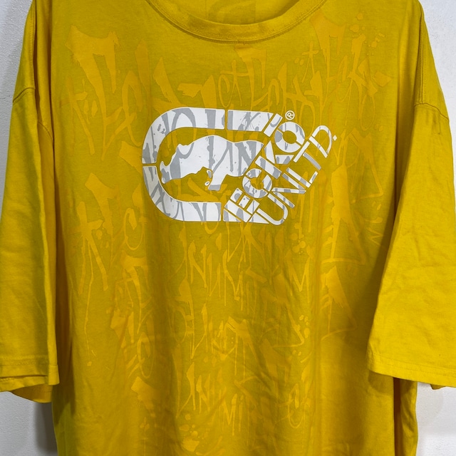 『送料無料』ecko エコー　グラフィックロゴデザインTシャツ　ビッグサイズ　イエロー
