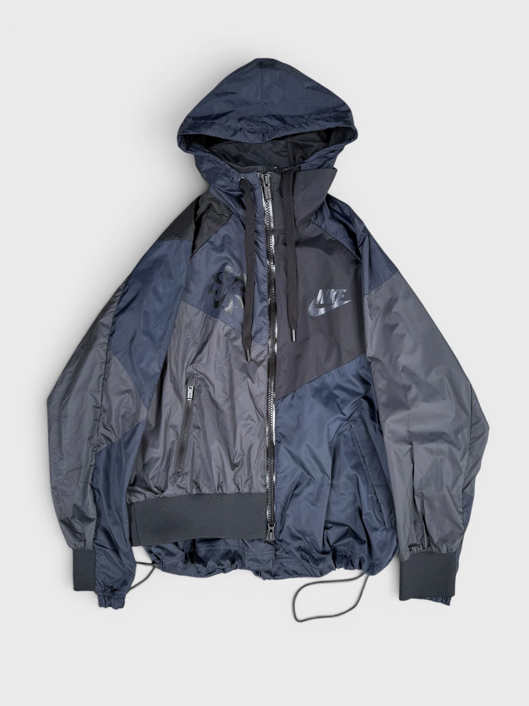 sacai × NIKE】panel pattern docking design hooded anorak jacket