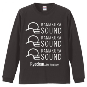 【SOLD OUT】“KAMAKURA SOUND”ロンT【ダークグレーX白】￥3000➡￥2000