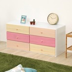 オシャレに可愛く収納 リビング用ワイドチェスト 3段 幅117cm 天然木 桐 日本製