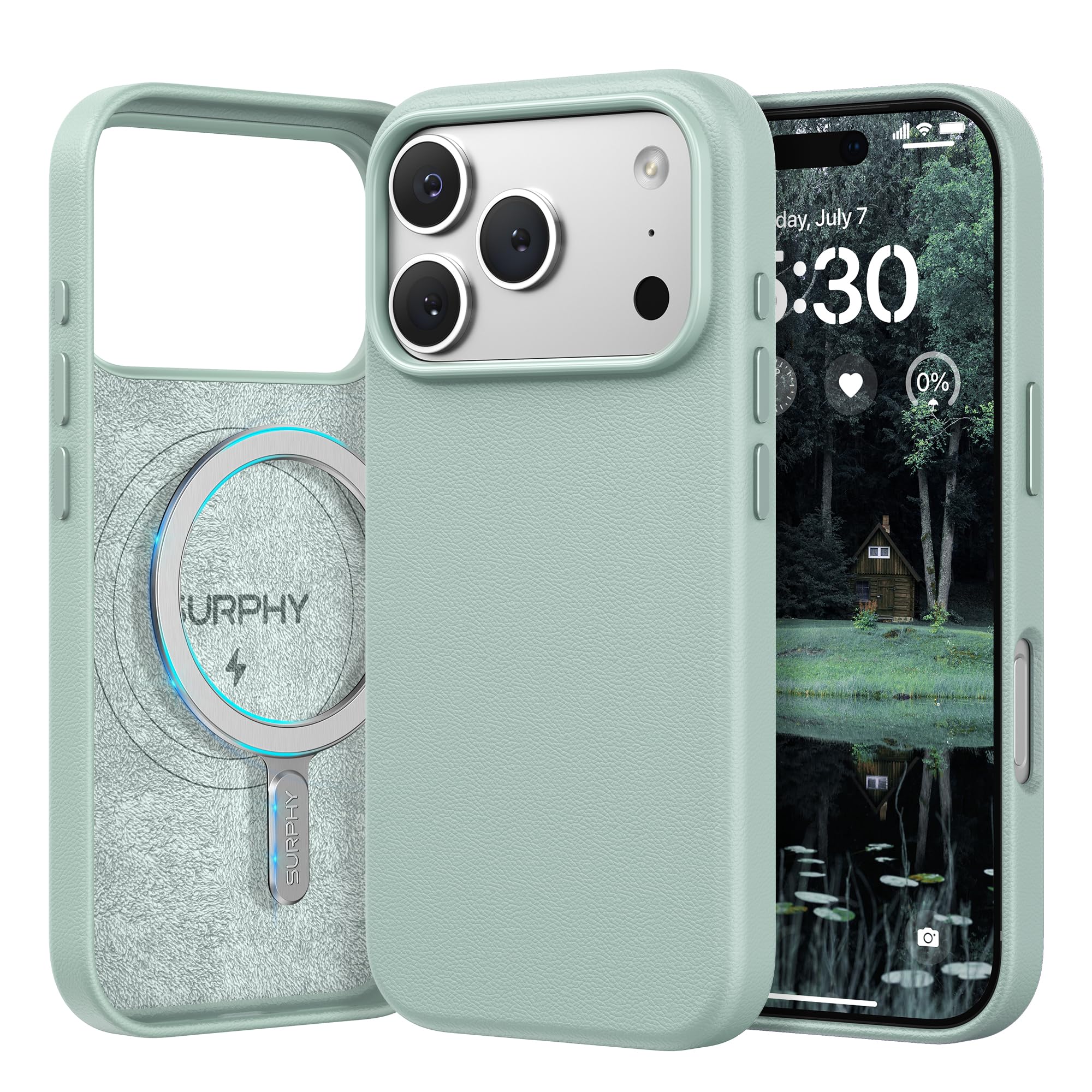 SURPHY iPhone 17 Pro 用ケース レザー MagSafe対応