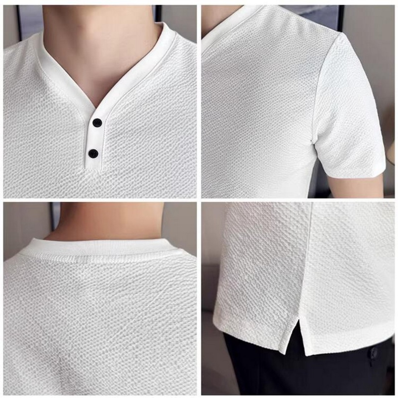 waffle short sleeve T-shirt 00329