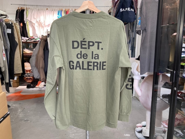 GALLERY DEPT FRENCH COLLECTOR L/S TEE OLIVE MEDIUM 115KK1041